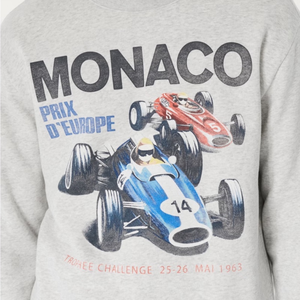 HOLLISTER RELAXED MONACO RACING GRAPHIC CREW SWEATSHIRT XSMALL - Picture 3 of 6